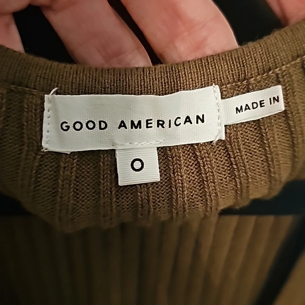 Good  American Rib Knit Tie waist dress - Picture 4 of 6